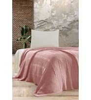 Sindy Triko Yatak Örtüsü Tek Kişilik 180 X 230 Cm (Pudra)