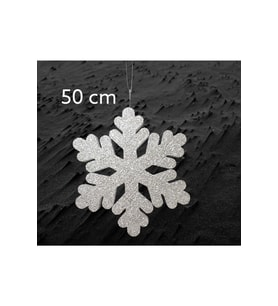 Strafor Gümüş Büyük Kar Tanesi 50 Cm Çift Taraf
