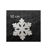 Strafor Gümüş Büyük Kar Tanesi 50 Cm Çift Taraf