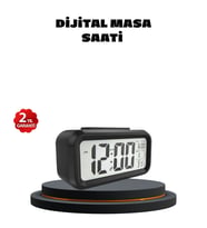 Sensörlü Dijital Masa Saati Alarm Sıcaklık Göstergeli