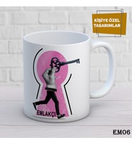 Emlakçı Temalı İsme Özel Kupa Bardak