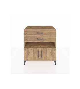 Kronos Şifonyer 2 Raflı 2 Çekmeceli 2 Kapaklı 88x59x96 Çam-Çam