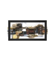 Soyut Şekiller Motifli Kanvas Tablo 50 x 70 cm Siyah Çerçeve
