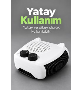 Elektrikli Fanlı Isıtıcı Bakır Sargılı Motorlu Beyaz