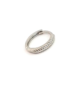 925 ayar gümüş burgu halka tek erkek küpe 1.5 cm çap