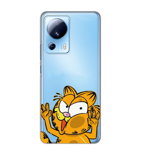 Xiaomi Mi 13 Lite Uyumlu Garfield Desenli Şeffaf Telefon Kılıfı