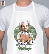Kişiye Özel Aşçı Karikatür Mutfak Önlüğü