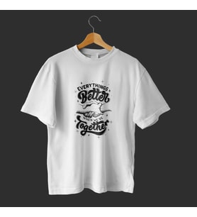 Inspiring Quote Typography T-Shirt (Beyaz)