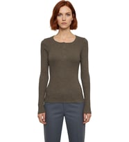 Stil Kadın Çıtçıtlı Fitted Vücuda Oturan Fitilli Esnek Bluz Regular Örme Slim Kalıp