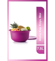 Tupperware Aloha Serisi Gıda Hazırlama Ve Saklama Kabı Koyu Mor 7.5L