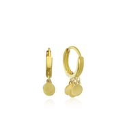 Barika Jewelry Kadın Pullu Sallantılı Altın Halka Küpe