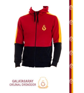 Galatasaray Orijinal Kırmızı Kapüşonlu Ceket
