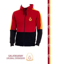 Galatasaray Orijinal Kırmızı Kapüşonlu Ceket