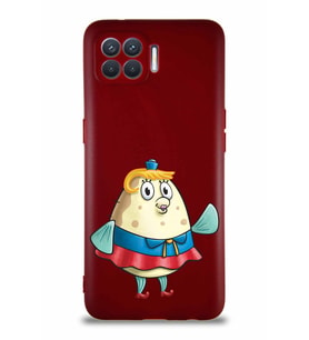Oppo Reno 4 Lite Soft Premier Kapak Bayan Puff Tasarımlı Silikon Kılıf - Mürdüm (Şeffaf)
