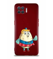 Oppo Reno 4 Lite Soft Premier Kapak Bayan Puff Tasarımlı Silikon Kılıf - Mürdüm (Şeffaf)