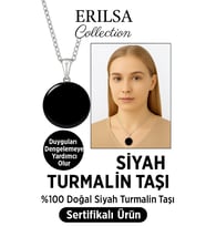 Sertifikalı Para Model Siyah Turmalin Taşı Kolye – Koruma ve Topraklama (Çok Renkli)