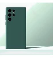 Samsung Galaxy S24 Ultra İçi Kadife Silikon Kılıf Haki