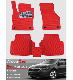 SKODA OCTAVİA NX (2020-2024) Uyumlu EVA Paspas Tam Set–Oto Paspas,Araca Özel,Kolay Montaj