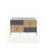 Kronos Konsol 3 Raflı 2 Çekmeceli 4 Kapaklı 176x59x99 Aytaşı-Çam/Antrasit