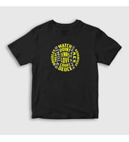 Presmono Unisex Çocuk Siyah Match Point Spor Tennis Tenis T-Shirt 336642tt