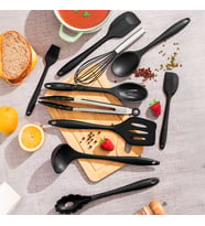 Perotti 15678 Kitchenmate Lucy Black 10 Parça Silikon Spatula Set