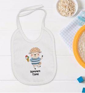 BK Kids Summer Time Tasarımlı Bebek Mama Önlüğü - Model 1
