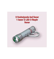 Lazer 3 Fonksiyonlu Kırmızı Beyaz Işıklı Led Kedi Köpek Oyuncak Anahtarlık Lazer
