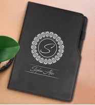 BK Gift Kişiye Özel İsimli Siyah Termo Deri Not Defteri 15x21cm-2