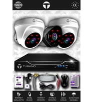 TURKNO 3 Kameralı Galia 2 İç Kamera Set 100 GB HDD Full HD Gece Görüşlü Güvenlik Kamerası Sistemi