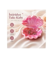 İpek Görünümlü Parlak Takı Saklama Kabı, Şık ve Şeffaf Dekoratif Tasarım