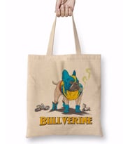 Bullverine Pug Köpek Bez Çanta Uzun Saplı