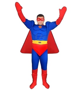 Yetişkin Superman Kostümü Kaslı
