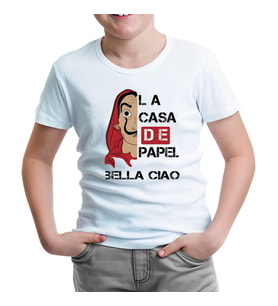 La Casa De Papel - Bella Ciao Beyaz Çocuk Tshirt