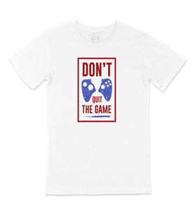 Kırmızı Don't Quit The Game Tişört