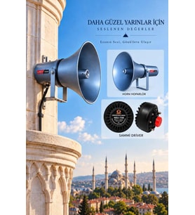 SAMMİ NSU-75H Hornlu Cami Ünit Ezan Minare Hoparlörü 75 Watt 16 Ohm