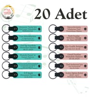 Turkuaz & Y Ağzı, 20’li Set, İsim Yazılabilir Deri Hatıra, Tüm Sınıfa Aynı Anda Hediye Sunmak İçin
