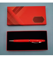 Kırmızı Tükenmez Kalem Touchpen Dekoratif Hediyelik (Siyah)