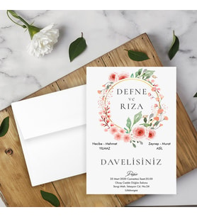 DÜĞÜN , NİŞAN DAVETİYESİ (100 ADET Baskı Dahil)