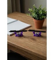 MYCRAFT3D 2'li Sevimli Yengeç Tasarımlı Kalem Tutucu – Masaüstü Dekoratif Kalem Standı, Ofis ve Çalışma Masası Aksesuarı