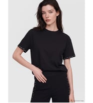 LCW Comfort Siyah Soft Touch Taşlı Bluz
