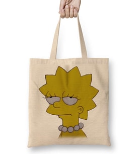 Lisa Simpson Entediada Bez Çanta Uzun Saplı