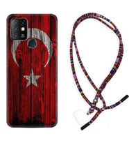 INFINIX Hot 8 9 10 11S Hot 10 Play 10T Kılıf Boyun Asklı Rasta Silikon Şanlı Türk Bayrağı 2 1317