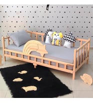 Markaawm Montessori Yatak Yıldız Korumalıklı Çocuk Yatağı Premium 90X190 (Karışık)