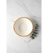 Mango Agacı Sunum Servis Kasesi & Dekoratif Kase 25 Cm Krem