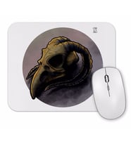 Skull Bird  Branca Mouse Pad