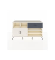 Kronos Konsol 6 Raflı Tek Çekmeceli 2 Kapaklı 176x59x99 Aytaşı-Aytaşı/Antrasit