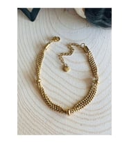 GOLD RENK ÜÇLÜ ZİNCİR TOP ÇELİK BİLEKLİK ACR6376