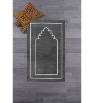 EVDEYA Dijital Baskılı Yıkanabilir Sade Desen Namazlık Seccade 70x130 cm, SECCADE-11-GRİ, (Gri)