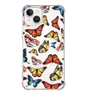 PrintiFy Apple iPhone 14 Uyumlu Water Color 2 Baskılı Şeffaf Köşe Korumalı Antişok Kılıf