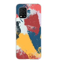 Xiaomi Mi 10 Lite Uyumlu Kapak Brushstroke Tasarımlı Şeffaf Silikon Kılıf